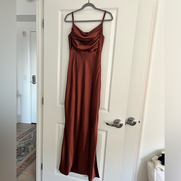 Revelry Cinnamon Bridesmaids Dress - Picture 5 of 9